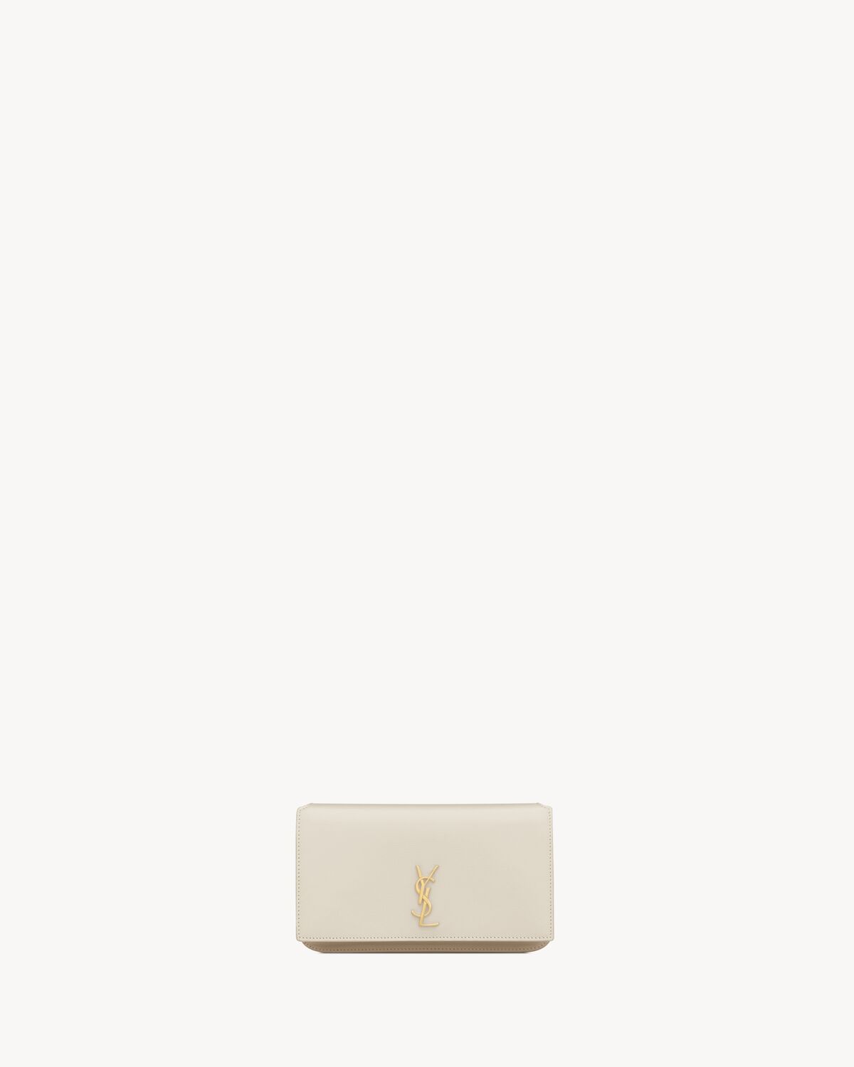 YSL Cassandre Phone Holder in Smooth Leather - Image 5